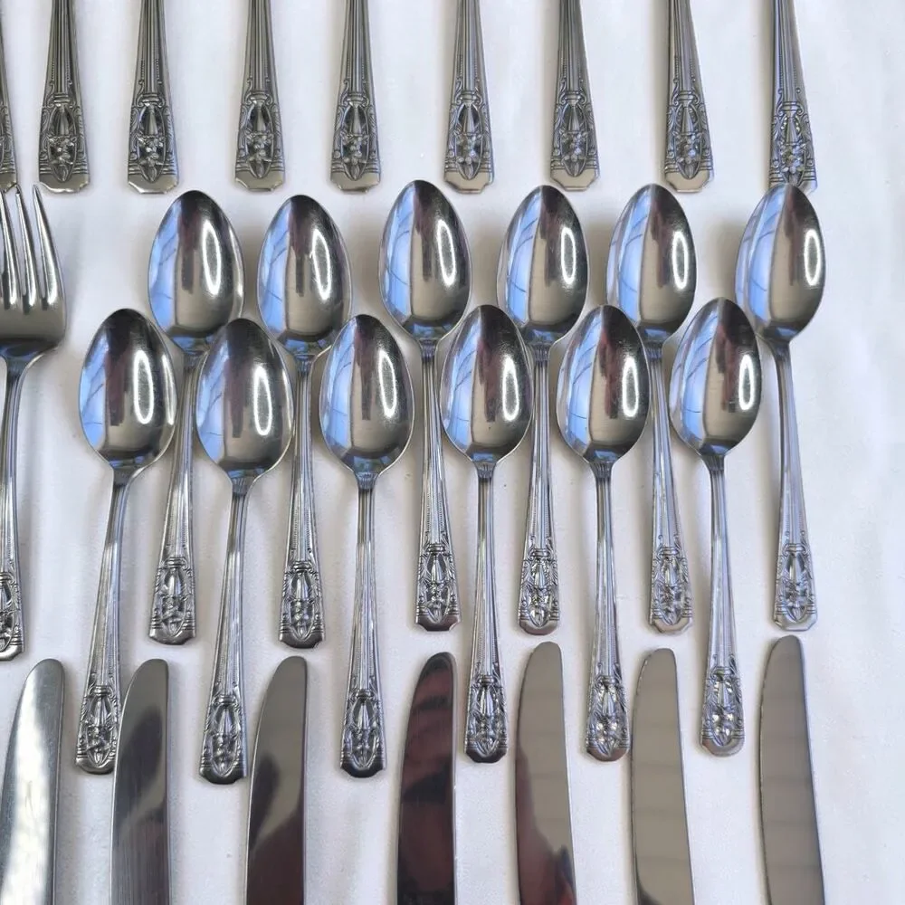 42 Pc Wallace Filigree Harmony House Plate AA+ Flatware Utensils | Service for 6